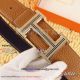 Perfect Replica AAA Hermes Brown Leather Belt With Black Diamonds Gold Buckle (3)_th.jpg